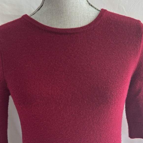 Theory Mini Knit Dress in Burgundy - Picture 2 of 9